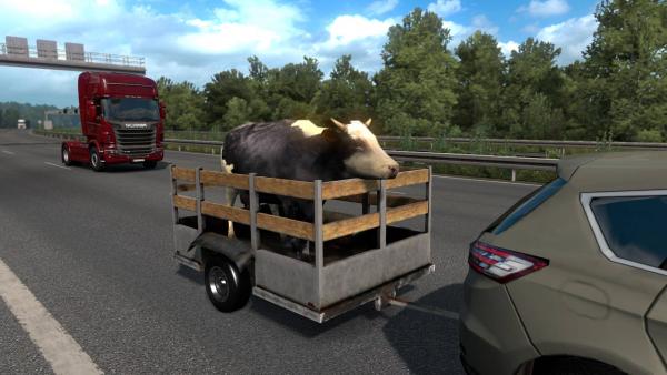 Мод прицепов с животными - Animal trailer для Euro Truck Simulator 2